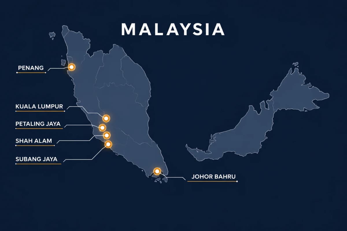 Local SEO coverage across Malaysia — KL, Penang, Johor Bahru and beyond